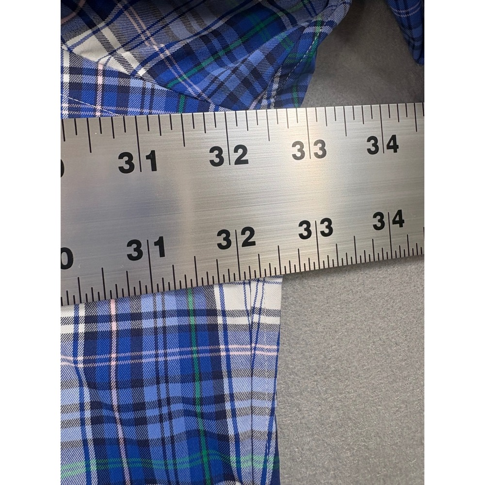 Ralph Lauren Performance Mens 4XLT Blue Plaid Stretch Button Down Shirt New - Picture 11 of 14